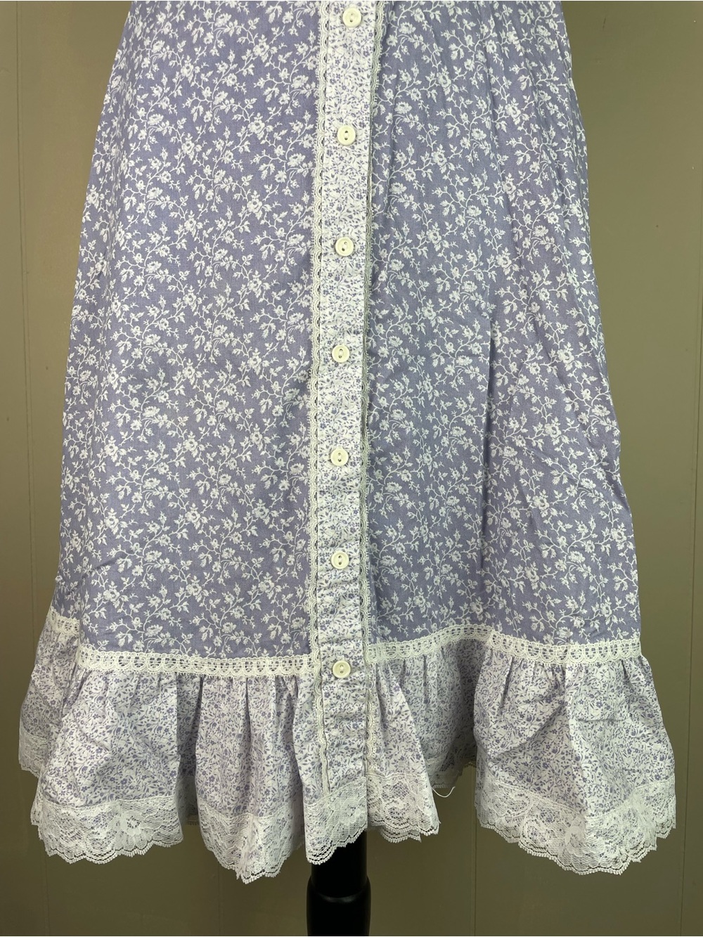 Vintage JCPenney Fashions Lilac Floral Skirt Button Front Women’s Size 5 - Picture 4 of 6